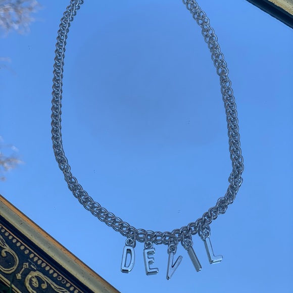Brandy Melville Jewelry - handmade custom “devil” necklace